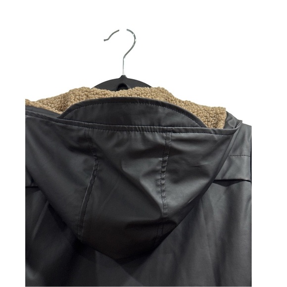 Zara Faux Shearling Rubberized Puffer Parka - Picture 5 of 7